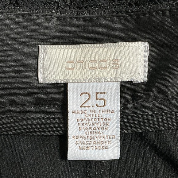 Chico's‎ Black Lace Pencil Skirt Lined Career Office Party Elegant Size 2.5 - Picture 3 of 10